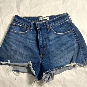 Abercrombie & Fitch Jean Cutoff Short High Rise Denim Blue Womens‎